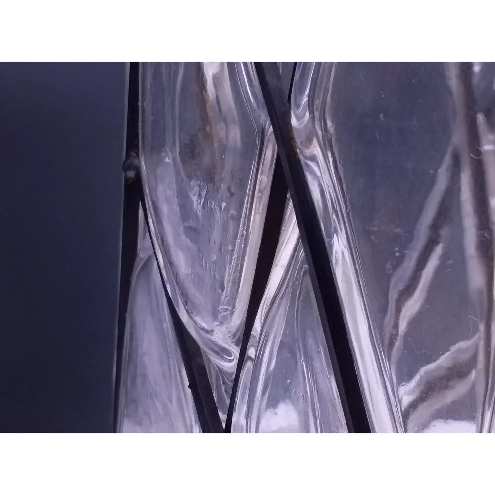 Geometric Molded Glass Industrial Style Farmhouse Everyday Vase - Picture 6 of 10